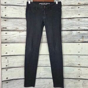 American Eagle Jegging Super Stretch Black Skinny Jeans 2